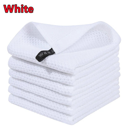 New 100% Cotton Dishcloth Ultra Soft Absorbent Kitchen Towel Household Cleaning Cloth Kitchen Tools Gadgets Wash Cloth Dish R