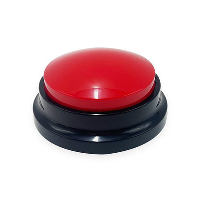 Dog Communication Buttons Voice Recording Button for Pet Training Buzzer Record Playback Funny Gift for Talking Pet - Red