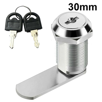 Drawer Cabinet Lock Mail Box Locker Cam Lock Cupboard Door Tongue Lock With 2 Key Furniture Hardware - 30mm
