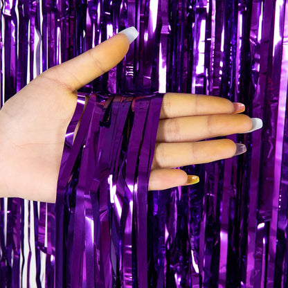 as a Party Metallic Tinsel Foil Fringe Curtains Backdrop for Birthday New Year Eve Party Photo Wedding Baby Shower Decor