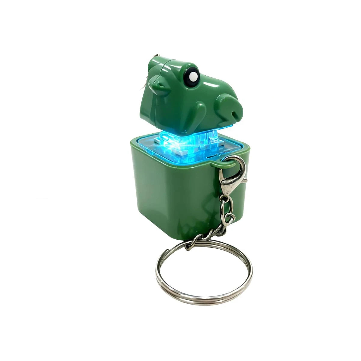 Croaking Frog Fidget Toy Keychain Rechargeable Frog Keychain with Sound & LED Lights, Funny Frog Keyboard Clicker Stress Reli