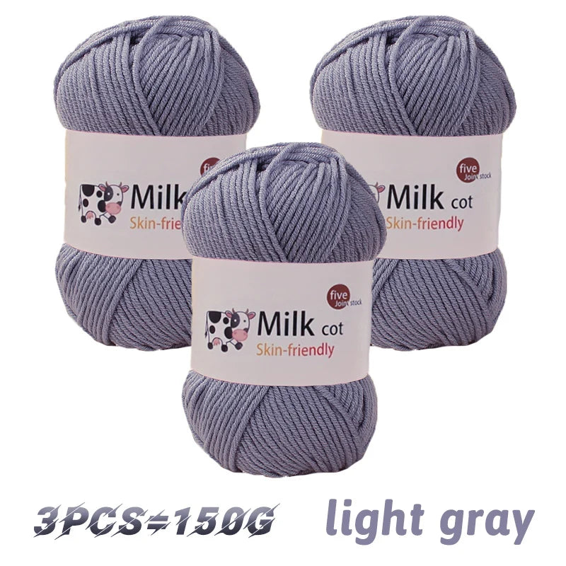 150g milk yarn handmade medium coarse DIY weaving yarn ball for knitting sweaters, hats, scarves and other clothing - 30