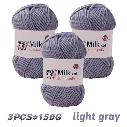 150g milk yarn handmade medium coarse DIY weaving yarn ball for knitting sweaters, hats, scarves and other clothing - 30
