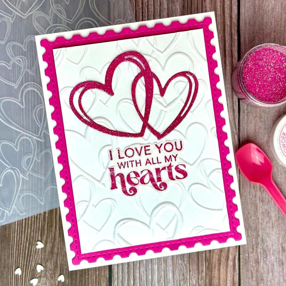 Various Love Heart 3D Embossing Folder for DIY Scrapbooking Valentine's Day Theme Paper Card Crafting Stencil 2025