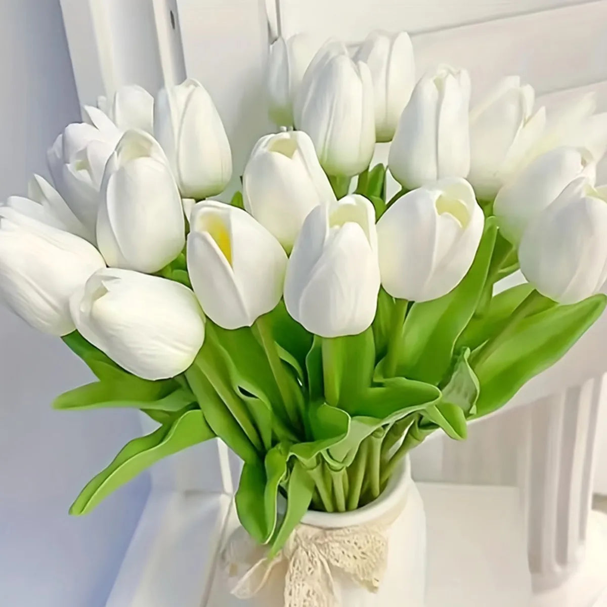 10Pcs Artificial Flower Realistic Touch Tulip Scrapbooking Vase Home Decor Wedding Garden Arch Garland Mother's Day Bouquet d