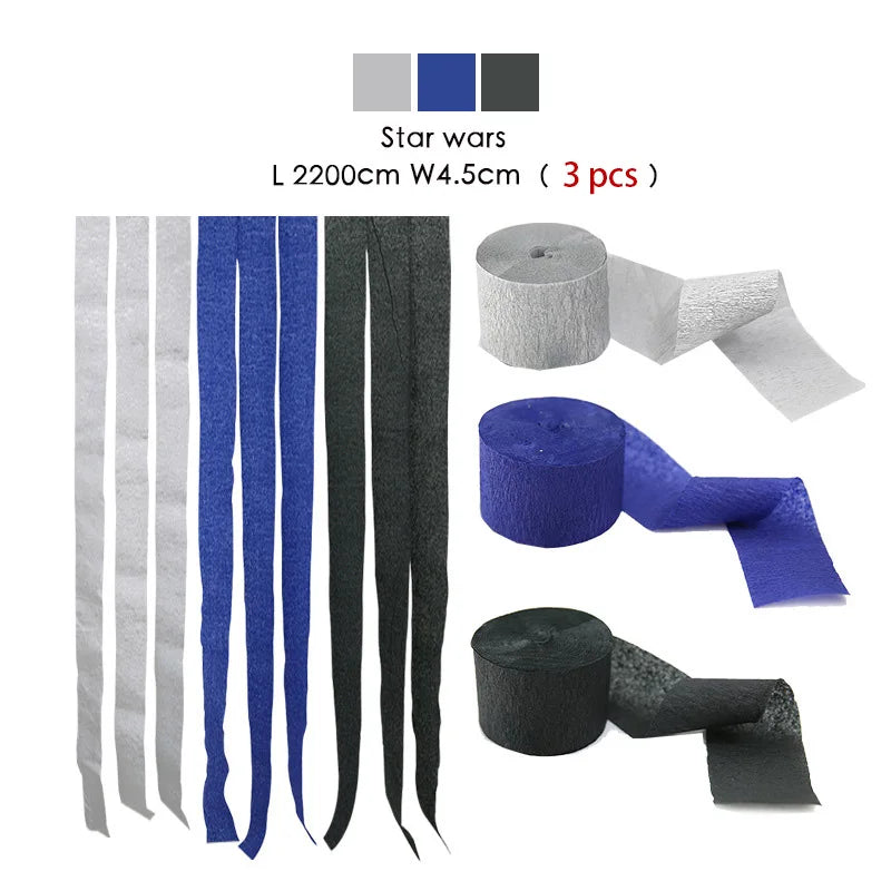 3pcs/set Rainbow Crepe Paper Streamers for Wedding Birthday Party Backdrop Decoration Colorful Paper Crepe Garland Ribbon Dec