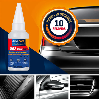 502 High-Strength Cyanoacrylate Glue Fast-Drying Adhesive for Automotive Bumpers, Metal & Plastic, Ideal for Repairs & DIYFix