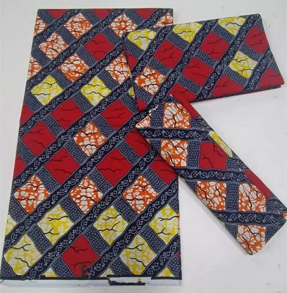 African Ankara prints batik patchwork fabric real wax African sewing material 100% cotton tissu for dress crafts - as picture