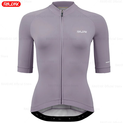 2026 Raudax Cycling Jersey 11 colors Cycling Racing Tops Short Sleeve Cyclist Clothes Shirt Maillot Women Bicycle Bike Wear