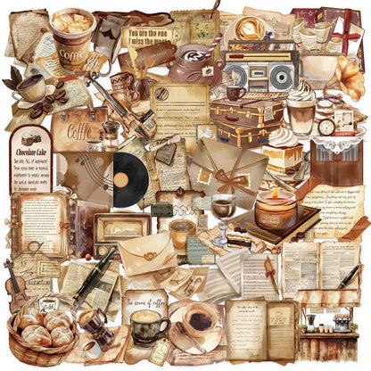 10/30/50PCS Vintage Aesthetic Stickers Series Rural Life Graffiti Children's Toys DIY Notebook Phone iPad Decoration