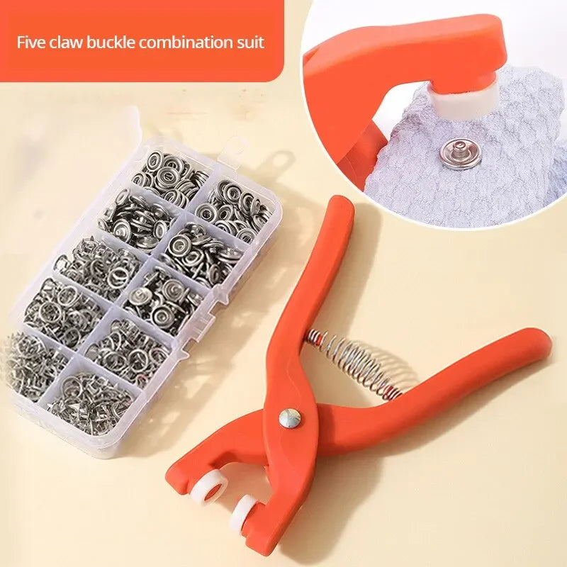 Snap Button Kit With Hand Pressure Pliers 50pcs Snaps , Metal Snaps For Sewing, Sewing Snaps For DIY Crafts Clothes Hats - 10