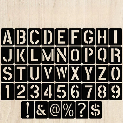 42pcs/set DIY Craft Alphabet Stencil Reusable Embossing Template Alphabet Stencil Numbers and Letters Symbol School Supplies 