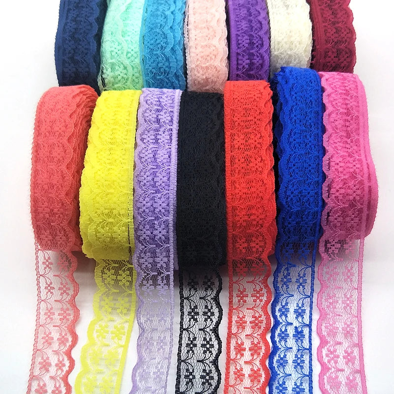 10 Yards High Quality Beautiful White Lace Ribbon Tape 22MM Lace Trim DIY Embroidered For Sewing Decoration African Lace Fabr