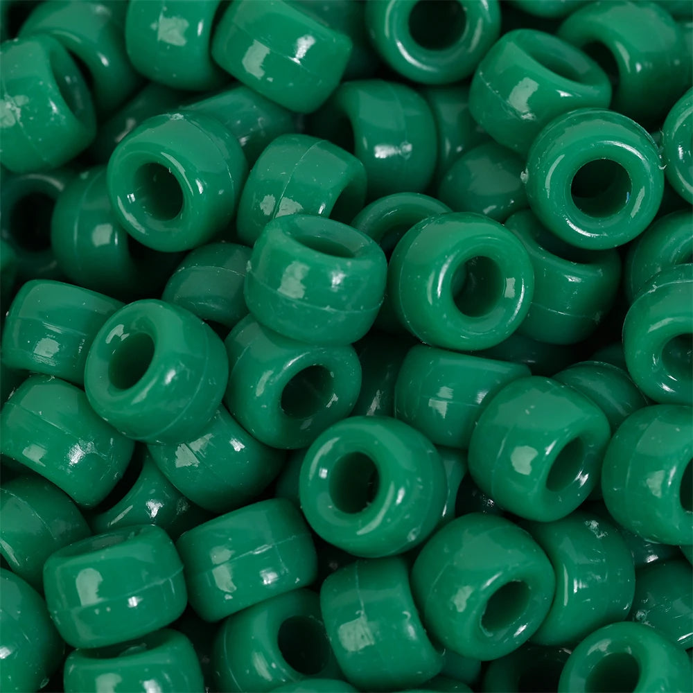 IYOE 100Pcs Pony Beads 6x9mm Glitter Acrylic Beads Luminous Spacer Beads For Diy Craft Jewelry Bracelets Making Hair Supplies