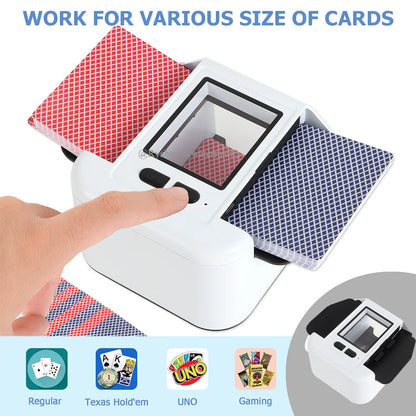 Automatic Card Shuffler USB Battery Operated Card Shuffler for Standard-Size Playing Cards Poker Blackjack Canasta Card Games