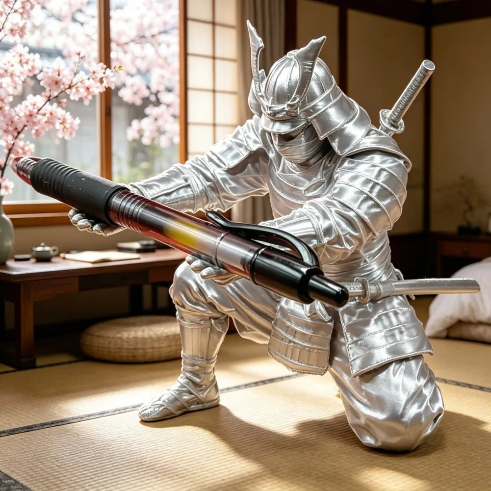 Creative Samurai Pen Holder Japanese Warrior Pencil Rack 3D Printed Stationery Organizer Stand Office Ornament Desk Decor Gif