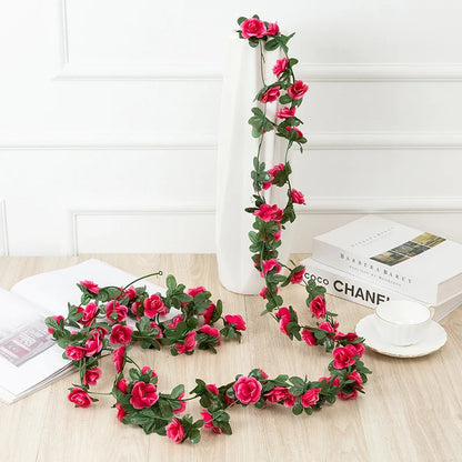 7ft 2m Flower String Artificial Wisteria Vine Garland Plants Foliage Outdoor Home Trailing Flower Fake Flower Hanging Wall De