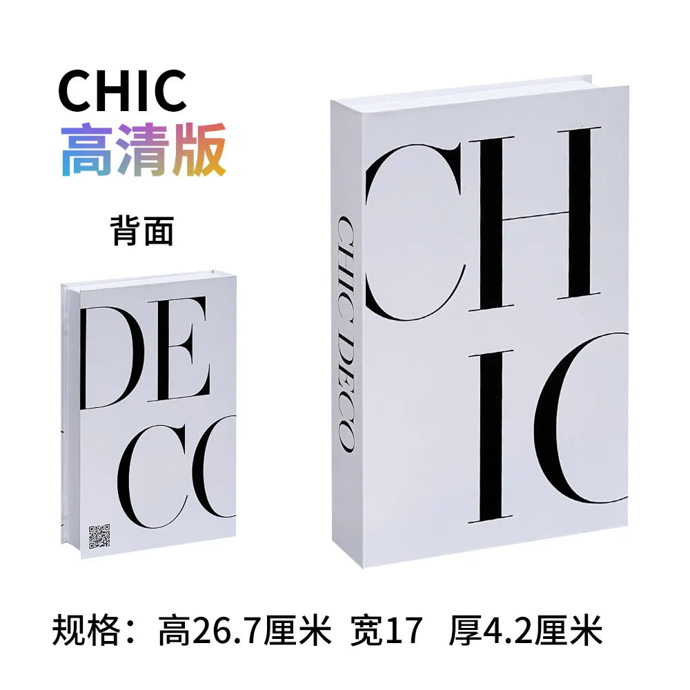 Home Decor Ornaments Living Room Study Soft Prop Book Box Luxury Coffee Table Books Modern Fake Books for Decoration - CHIC