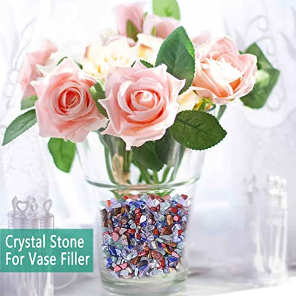 Natural Crystal Gravel Specimen Rose Quartz Amethyst Home Decor Colorful for Aquarium Healing Energy Stone Rock Mineral 50g 1