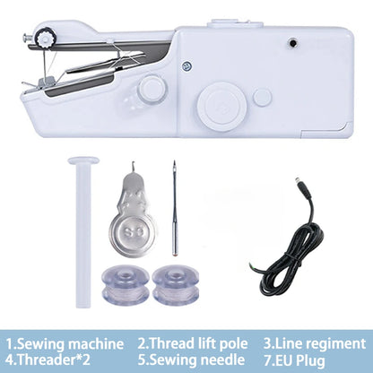 Sewing Machine Household Small Multi-Function Portable Mini DIY Manual Tailor Sewing Machine Manual Sewing Machine - White ba