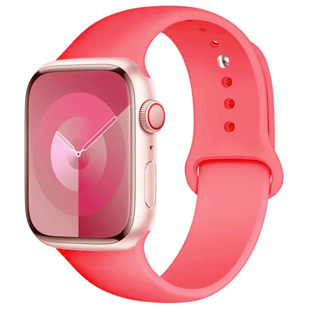 Silicone Band For Apple Watch strap 44mm 45mm 40mm 41mm 42-38mm 45 mm sport bracelet iwatch series 8 7 6 5 4 3 SE 9 Ultra 2 4