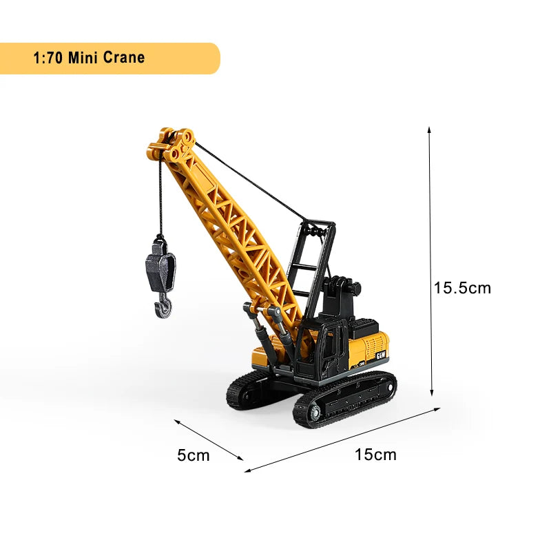 Engineering Diecast Toys for Boys Alloy+Plastic Tractor Excavator Backhoe Crane Bulldozer Kids Truck Children Vehicle Model G