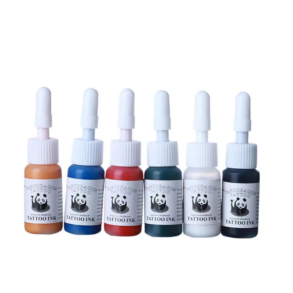 6/8/10 color ，Professional tattoo ink set, tattoo consumables, long lasting, painting, body art supplies - 6 color