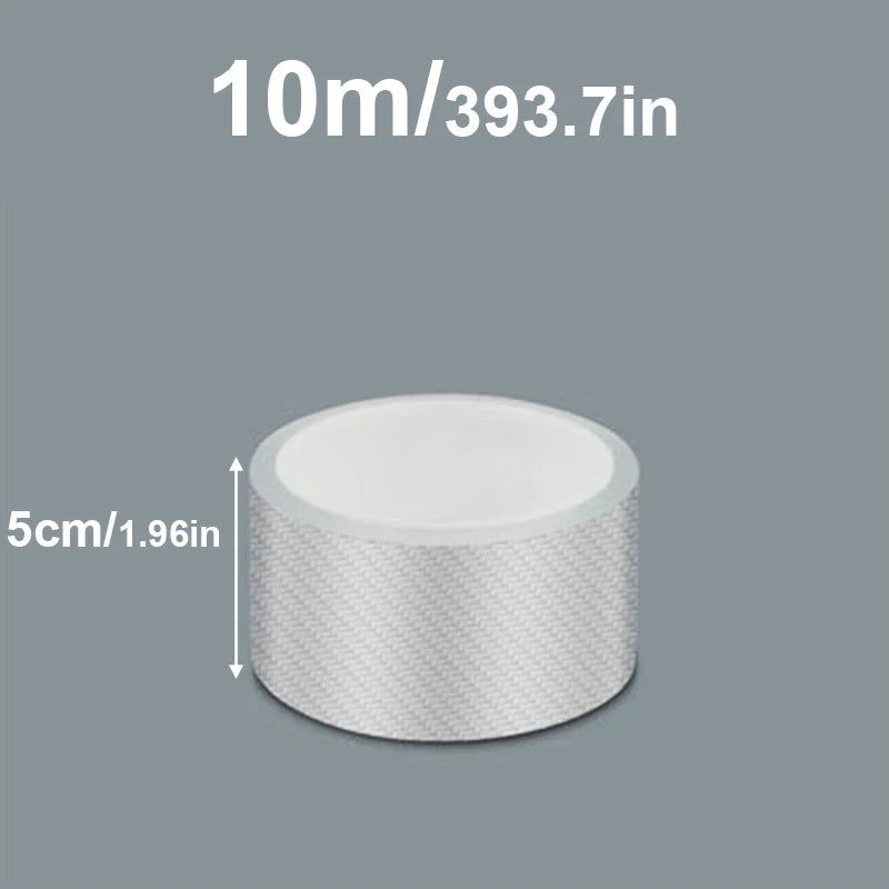 3/5/10M Transparent Carbon Fiber Car Threshold Portector Moulding Strip Trim Bumper Strip Clear Wear Surface Tapes DIY Film T