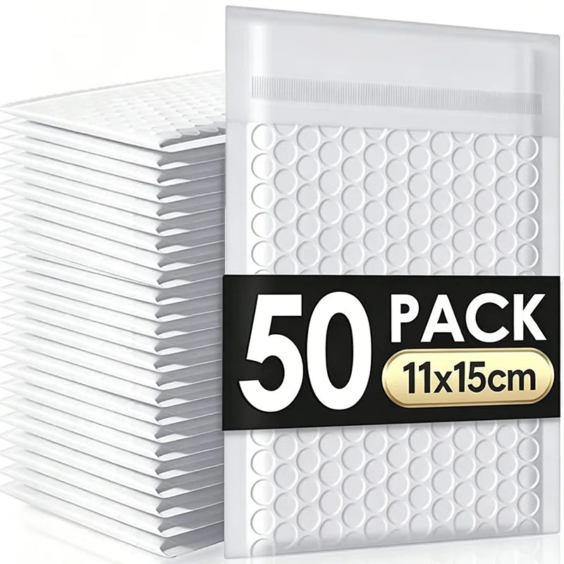 White Self-Sealing Bubble Envelopes Bag Waterproof Mailers Shipping Envelope Pouch Packaging Bags Storage Organizer