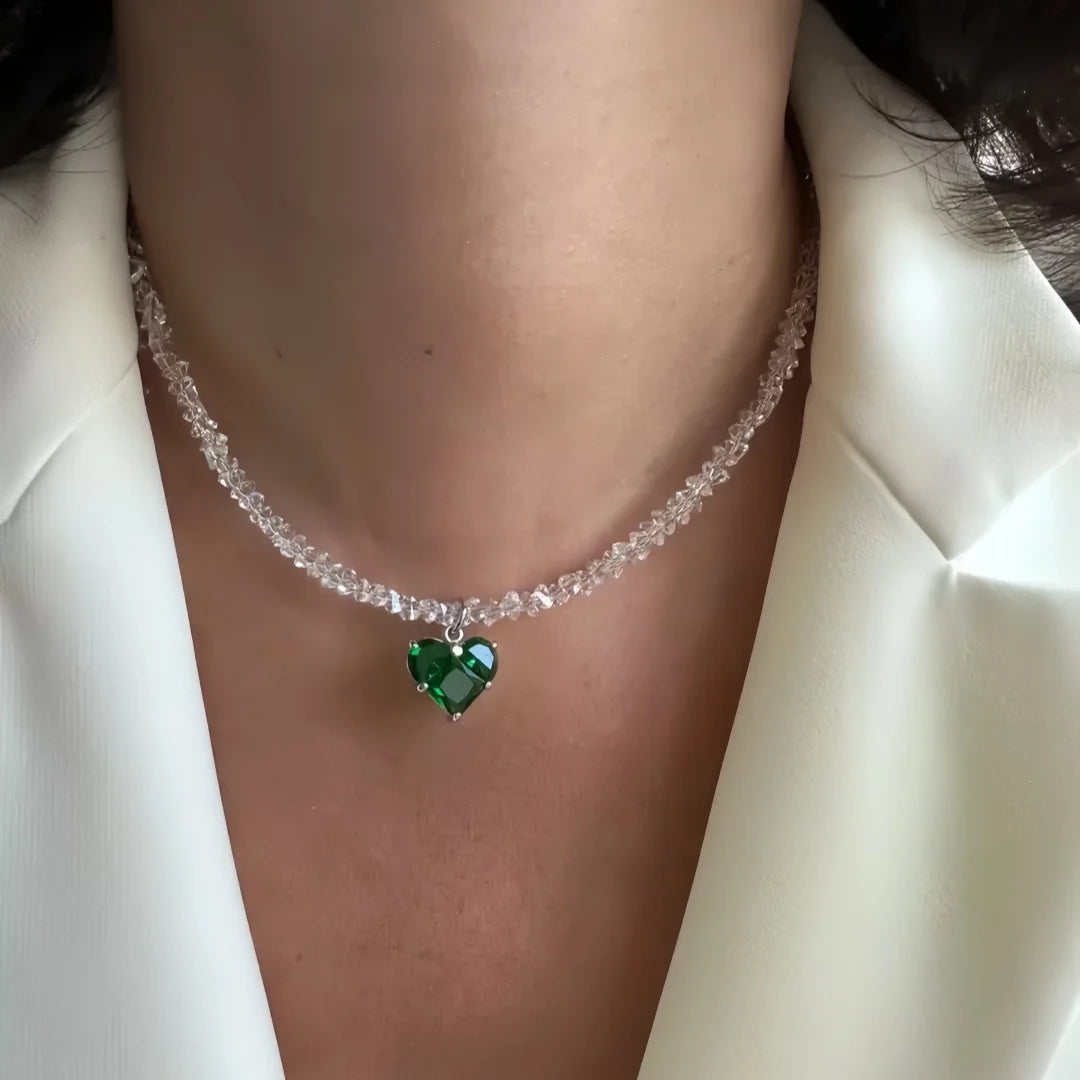 Design Exaggerated Baroque Transparent Crystal Chain With Sexy Zircon Cross Pendant Necklace For Women Wedding Praty Gift - Q