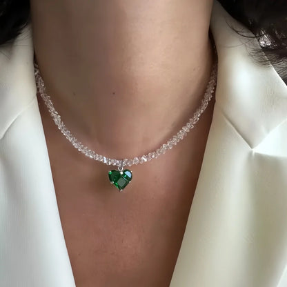 Design Exaggerated Baroque Transparent Crystal Chain With Sexy Zircon Cross Pendant Necklace For Women Wedding Praty Gift - Q