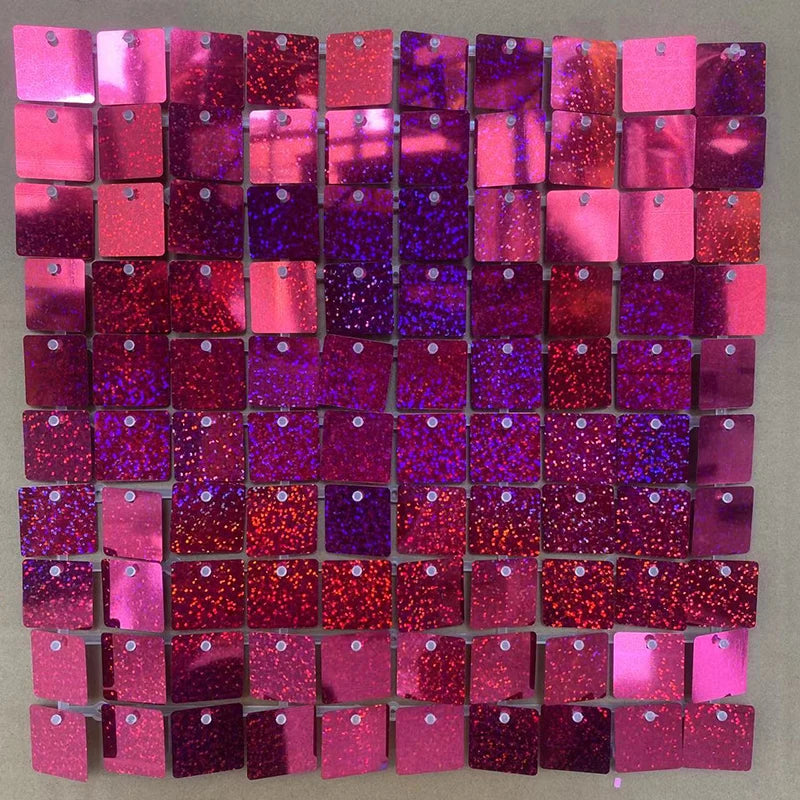 6-30Pcs Colorful Glitter Sequins Background Wall Panels Light Gold Square Shiny Panels Wedding Birthday Christmas Party Backd