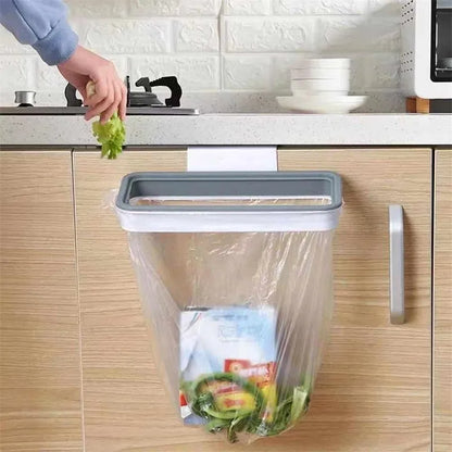 Trash Garbage Hanging Bag Hanger Durable Rubbish Holder Kitchen Support Cabinet Stand Trash Rack Storage Hanger Organizer - L