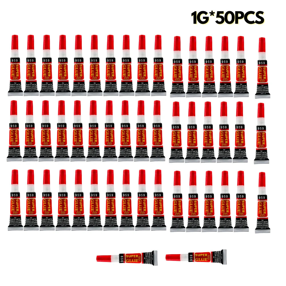 10-50 Liquid Super Glue Wood Rubber Metal Glass Cyanoacrylate Adhesive Stationery Store 502 Instant Strong Bond Leather - 1gx