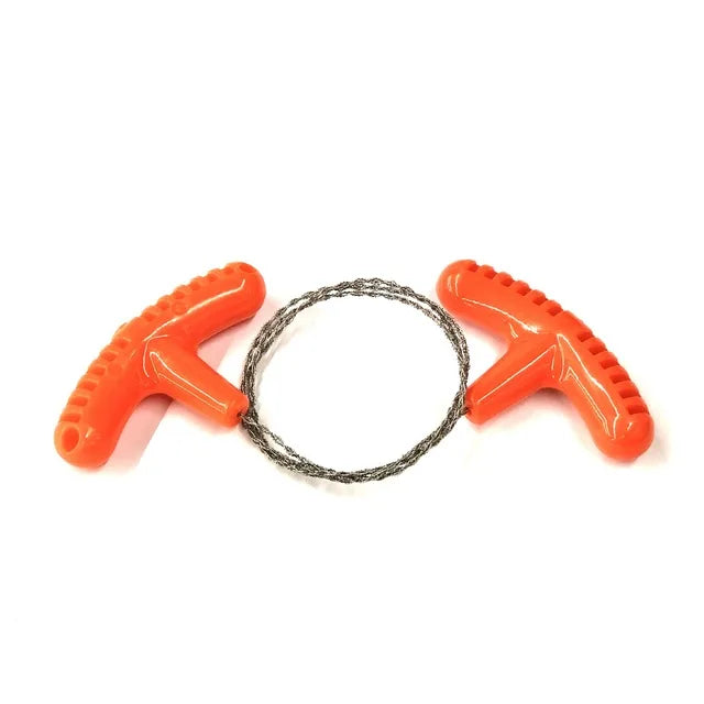 Portable Stainless Steel Wire Saw with Finger Handle Outdoor Camping Hiking Pocket Manual Cutting Chain Saws Survive Tool - r
