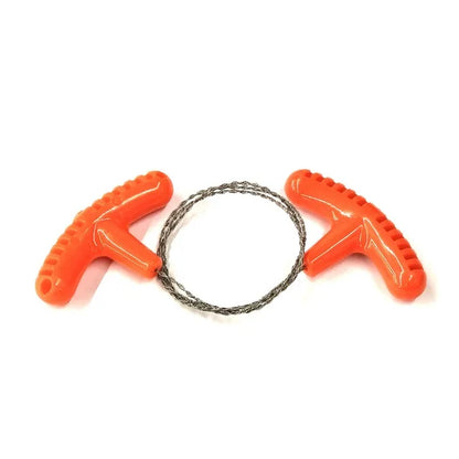 Portable Stainless Steel Wire Saw with Finger Handle Outdoor Camping Hiking Pocket Manual Cutting Chain Saws Survive Tool - r