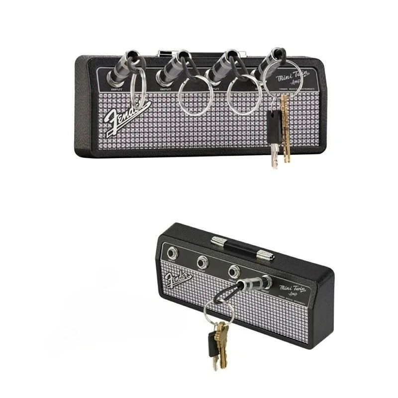 Creative Fender Radio Plugs Key Holder Retro Wall Mounting Keys Holder Jack Zinc Alloy Key Organizer Music Key Storage Frame