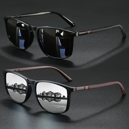 2/3pcs Luxury Square Vintage Cycling Sunglasses Men Women Fashion Travel Driving Fishing Sun Glasses Male Eyewear UV400 - Sil