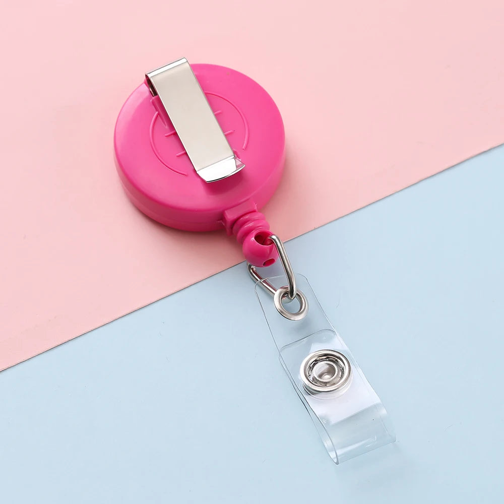 Retractable Steel Cord Pull Reel Keychains Spring Buckle Clasp Wire Rope Key Ring Recoil ID Card Holder Key Chain Multiple To