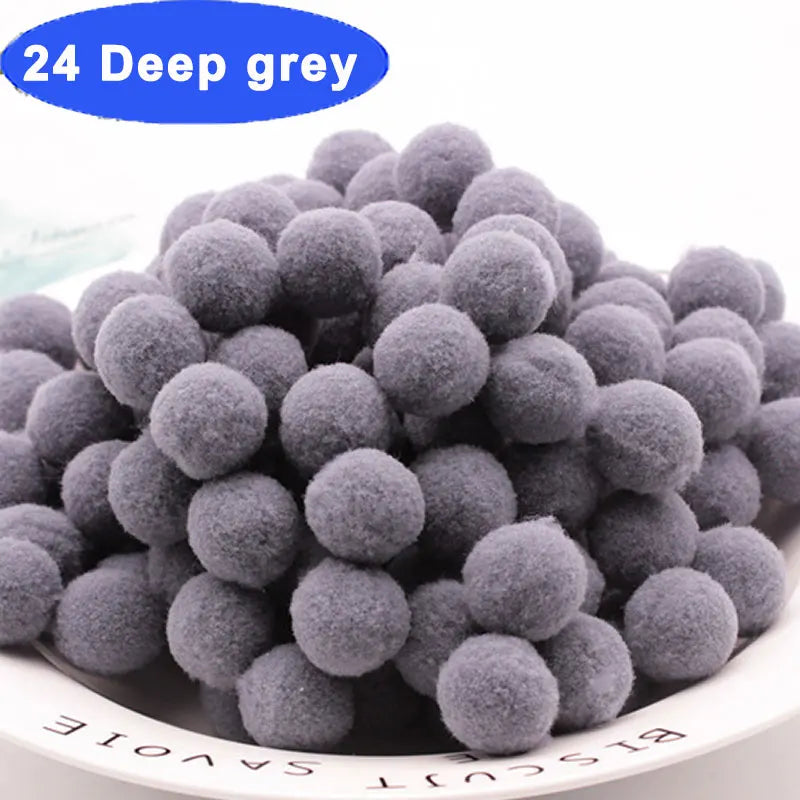 30-300Pcs Soft Pom Poms Fluffy Balls Pompon Mixed 40Colors Pompom Fur Ball for Kids DIY Craft Wedding Decor 8/10/15/20/25/30m