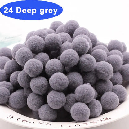 30-300Pcs Soft Pom Poms Fluffy Balls Pompon Mixed 40Colors Pompom Fur Ball for Kids DIY Craft Wedding Decor 8/10/15/20/25/30m