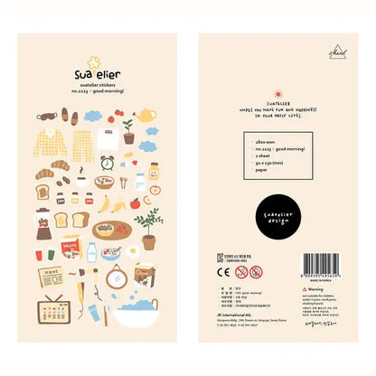 Suatelier Foods Stickers Aesthetic Scrapbooking Cute Junk Journal Ephemera Korean Deco Sticker Planner Diary DIY Craft Suppli