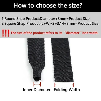 1~50m Braided Cable Sleeve Diameter 4~30mm PET Heat Shrink Tube Insulation Flam Retardant Shrinkable Wire Wrap Sheath Organiz