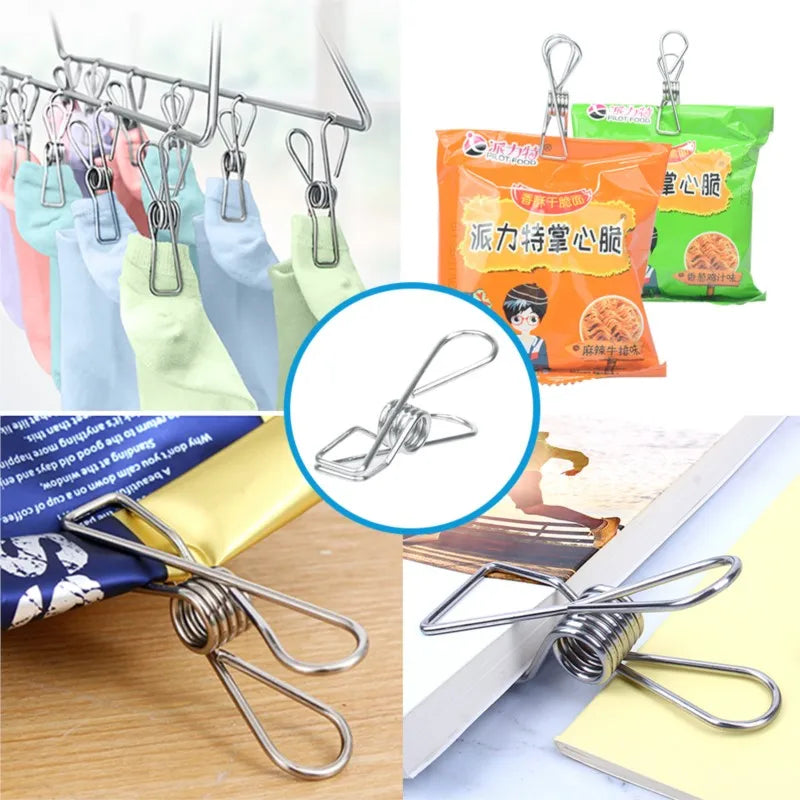 Clothespins Stainless Steel Clips Clothes Pegs Household Washing Hang Laundry Metal Home Storage Tool 10/20/40Pcs Clothes Peg