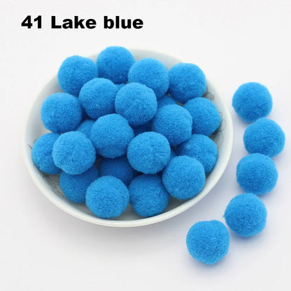 30-300Pcs Pom Poms Fluffy Soft Pompom Ball 8/10/15/20/25/30mm Handmade Sewing Craft DIY Kids Toy Christmas Weddinrg Decoratio
