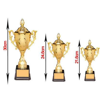 Children's Gold Trophy Awards School Rewarding Supply Competition Soccer Winner Award Trophy Toy Plastic Model Small Prize Cu