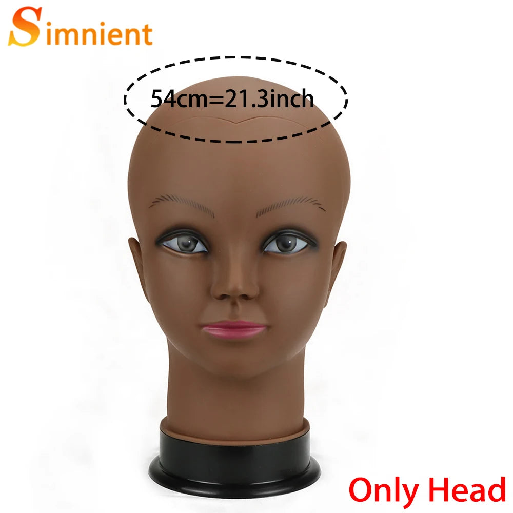 Mannequin Head With T-pin Wig Cap Tripod For Women Making Wig Hat Glasses Mask Display Cosmetology Manikin Head Makeup Practi
