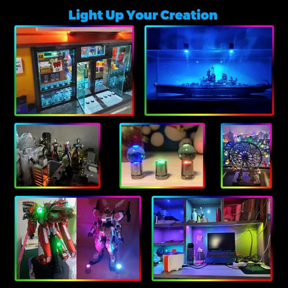 10 pcs Miniature Led Lights Muti-Color Changing Tiny Light for Hand Craft or DIY Dollhouse Balloons Party Decoration