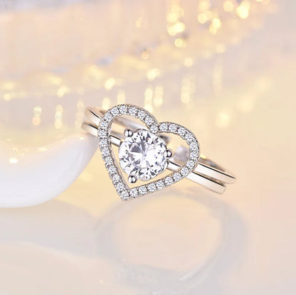 925 Sterling Silver Ring Sparkle Zircon Luxury for Women Rings Wedding Fine Jewelry Accessories Party Gift - YJ-1 J138