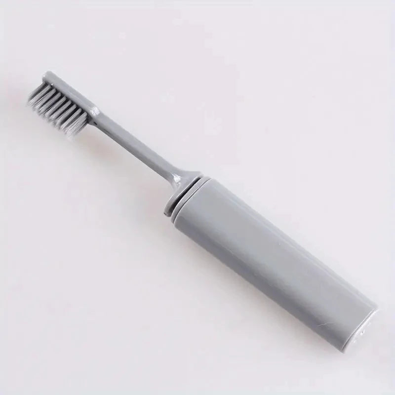 Portable Compact Charcoal Folding Toothbrush - Perfect for TravelCamping, and Hiking - Easy to Take and Efficient Teethbrush 